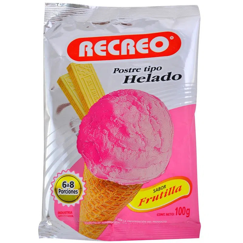 RECREO-  Helado de Frutilla / 100g