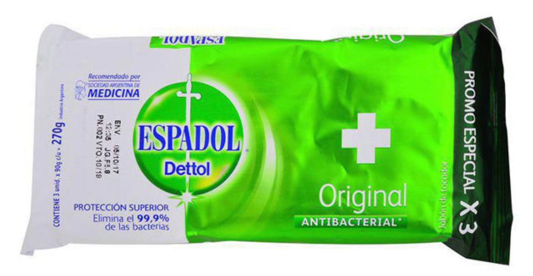 ESPADOL - Jabón antibacterial x3