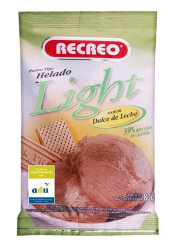RECREO -  Helado Light sabor Dulce de Leche / 100g