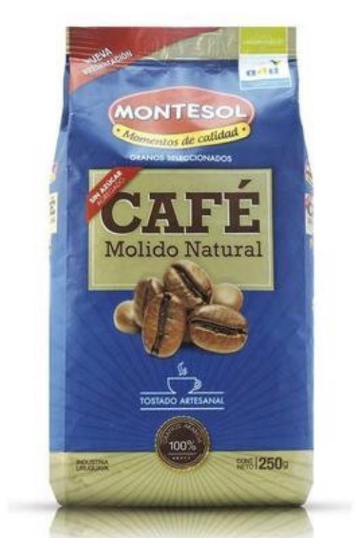 MONTESOL - café natural sin azúcar agregada 250g