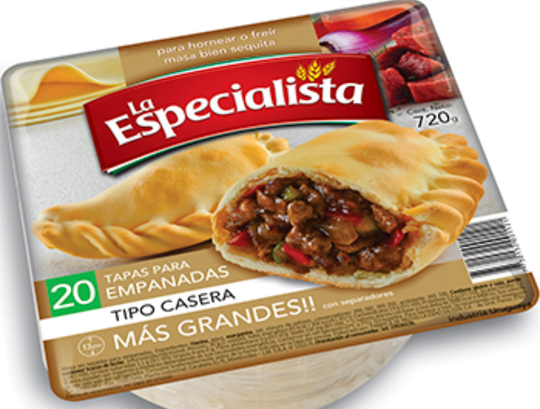 LA ESPECIALISTA - 20 Tapas para empanadas caseras - 720g