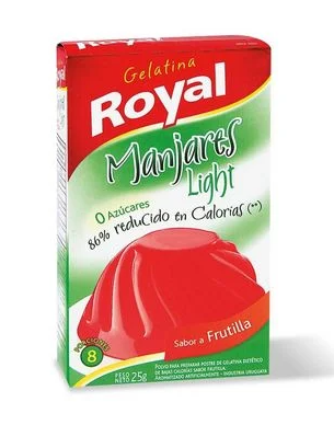 ROYAL - Gelatina sabor frutilla light 25g