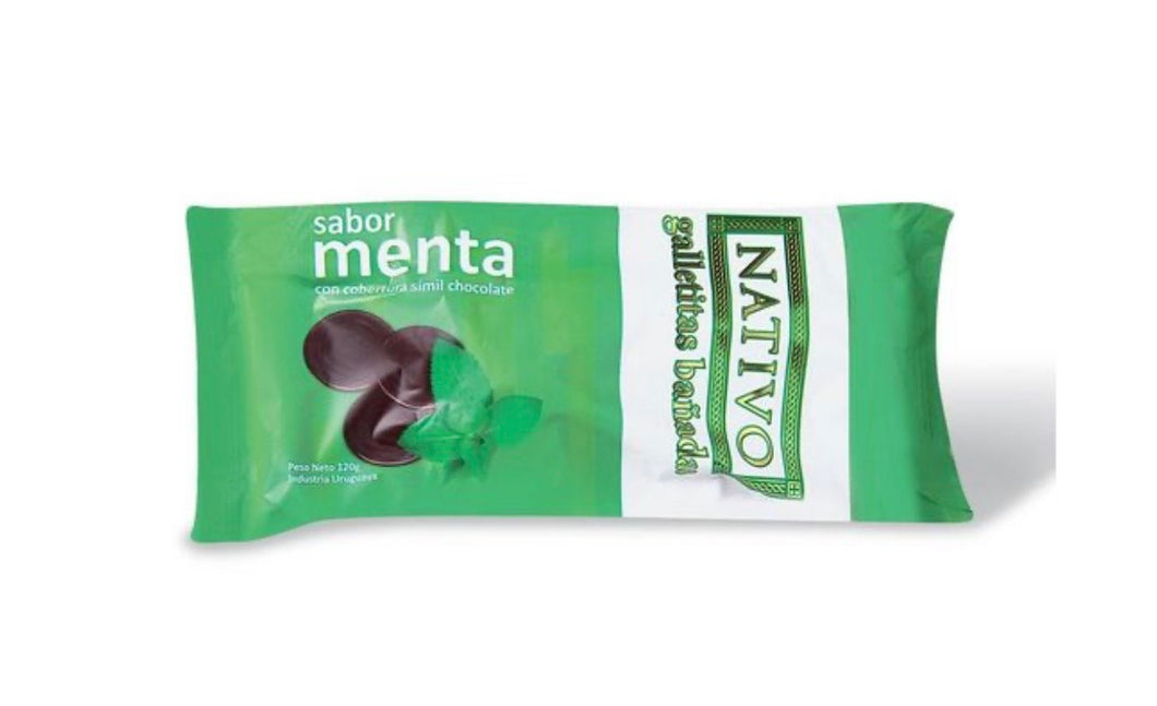 NATIVO - Galletas Bañadas en Chocolate sabor Menta 120g