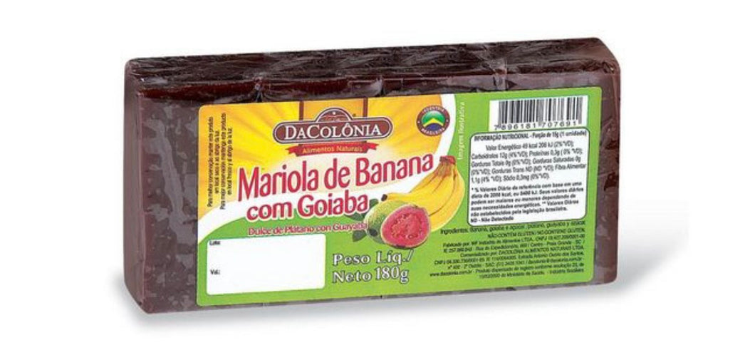 Mariola Ticholos de Banana con Guayaba / 180g (Pack of 12)